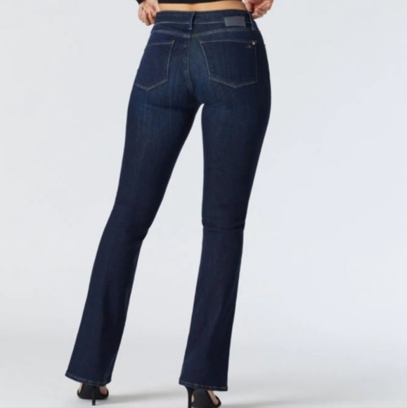 Mavi Womens Jeans 32Wx36L Mid Rise Classic Boot Cut Stretch Dark Blue Molly - Picture 2 of 11